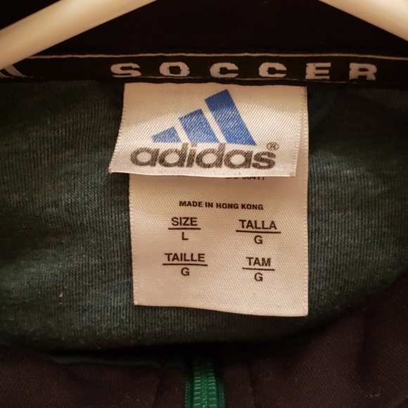 Green Adidas Youth Large Soccer Jacket - Picture 2 of 4